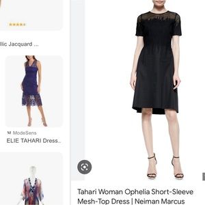 $350 Elie Tahari navy dress size 6